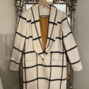Anthro windowpane coat